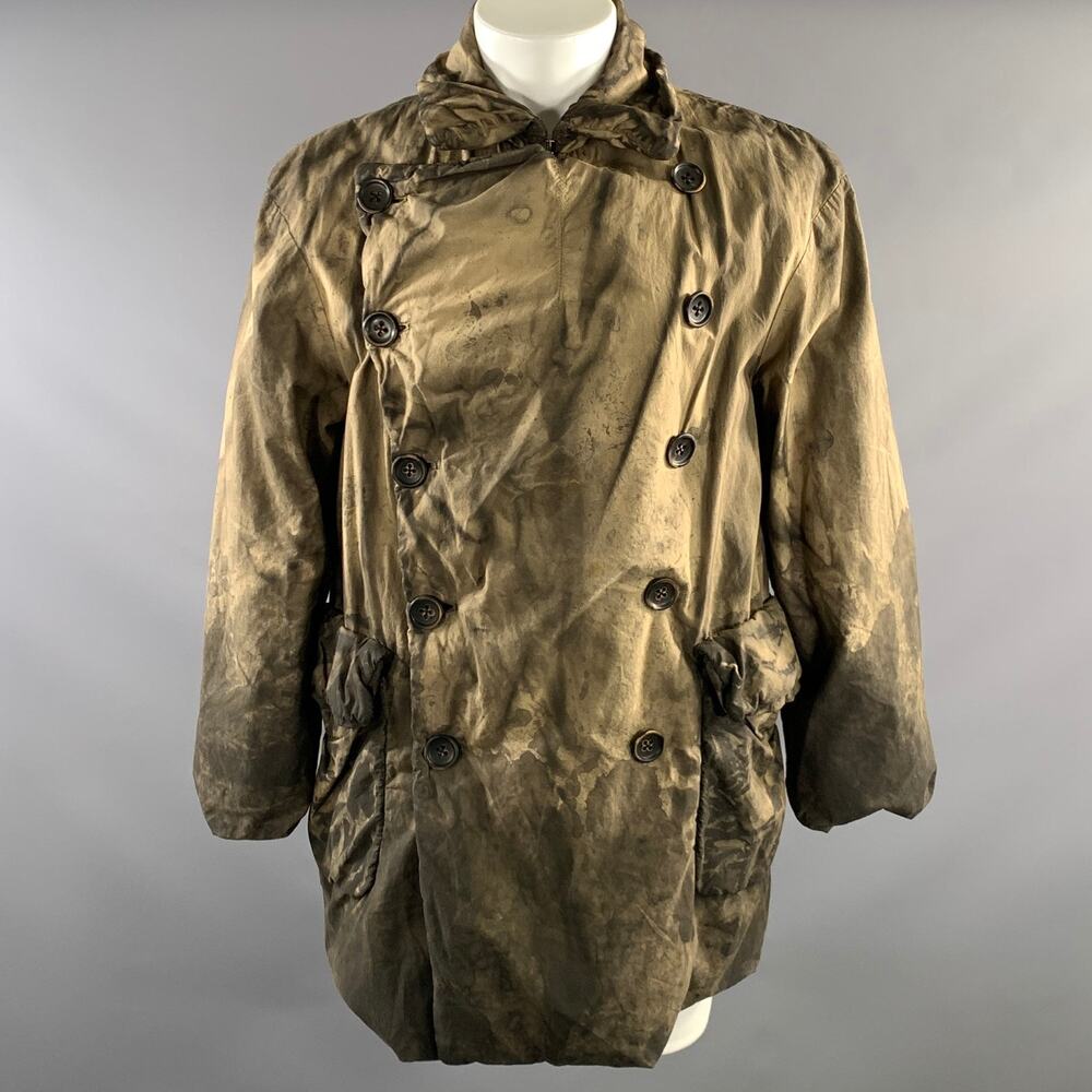 VIVIENNE WESTWOOD Size XS Brown Black Dyed Cotton Double Breasted Jacket